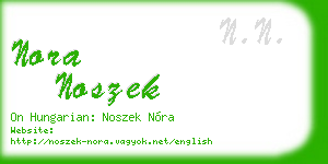 nora noszek business card